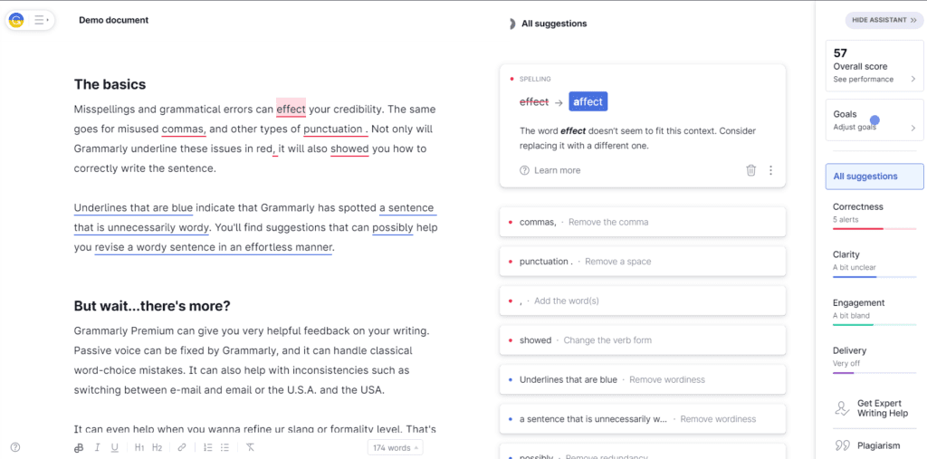 Grammarly can give you very helpful feedback on your writing